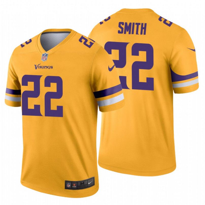 Men Minnesota Vikings #22 Harrison Smith Nike Gold Inverted Legend NFL Jersey